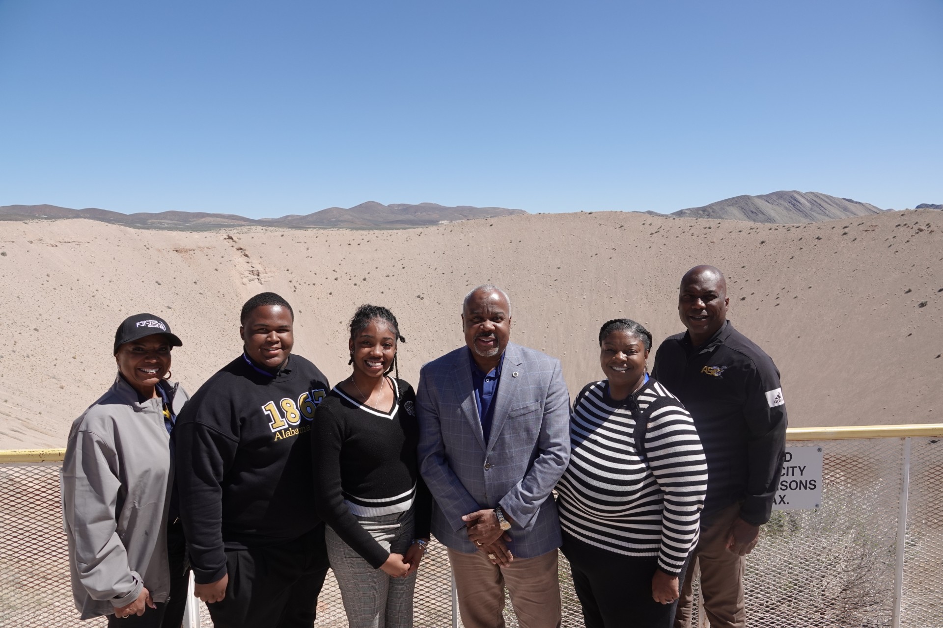 ASU GROUP AT NEVADA ATOMIC WEAPONS SITE